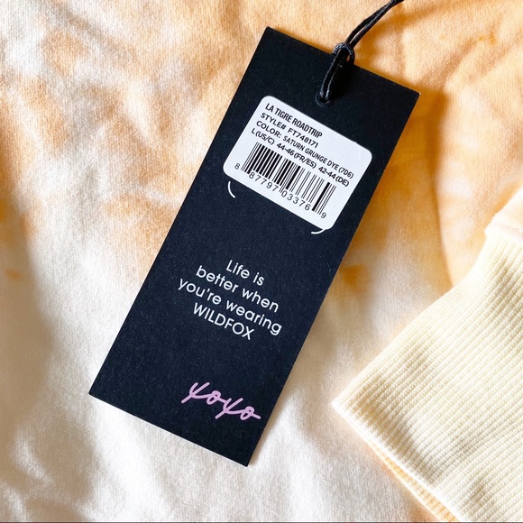 WILDFOX La Tigre Roadtrip Sweatshirt Tie Dye NWT - Picture 6 of 9